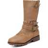 image:imageDREAM PAIRS Girls Buckle Zipper Knee High Winter BootsCamel