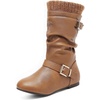 image:imageDREAM PAIRS Girls Faux Fur Lined Knee High Winter Riding BootsToddlerLittle KidBig KidCamel