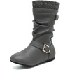 image:imageDREAM PAIRS Girls Faux Fur Lined Knee High Winter Riding BootsToddlerLittle KidBig KidGrey