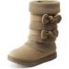 image:imageDREAM PAIRS Girls Winter Snow Boots Faux Fur Lined Mid Calf ShoesKhaki