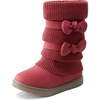 image:imageDREAM PAIRS Girls Winter Snow Boots Faux Fur Lined Mid Calf ShoesRed