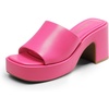 image:imageDREAM PAIRS High Chunky Platform Heels for Women Fashion Comfort Slip on Square Open Toe Block Heel SandalsHot Pinkpu