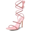 image:imageDREAM PAIRS High Heels Stilettos for Women  Strappy Gladiator Sexy Square Toe Open Toe Dressy Pumps SandalsPink