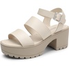 image:imageDREAM PAIRS Platform Heels for Women Lightweight Chunky Open Toe Stylish Comfortable Fisherman Sandals with Adjustable Ankle StrapBeige