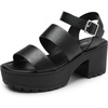 image:imageDREAM PAIRS Platform Heels for Women Lightweight Chunky Open Toe Stylish Comfortable Fisherman Sandals with Adjustable Ankle StrapBlack
