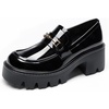 image:imageDREAM PAIRS Women Loafers Platform Chunky Heel Slip On Lug Sole Casual Dressy Office Business ShoesBlackpat