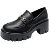 image:imageDREAM PAIRS Women Loafers Platform Chunky Heel Slip On Lug Sole Casual Dressy Office Business ShoesBlackpu