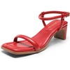 image:imageDREAM PAIRS Womens Heels Open Toe Ankle Strap Square Cute Wedding Party Sandal Comfort Dress Shoes HeraRed