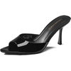 image:imageDREAM PAIRS Womens High Heels Mules Pointed Peep Toe Kitten Sandals Comfortable Slip On Dressy Shoes for Wedding Daily Work Travel SummerBlackpat