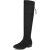 image:imageDREAM PAIRS Womens Over The Knee High Low Block Heel Riding Boots Uplace LeiSize 8BlackLEI