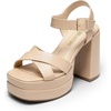 image:imageDREAM PAIRS Womens Platform Chunky Heels Square Open Toe Ankle Strap High Heeled Sandals Y2K Shoes for Party BrunchNude