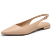 image:imageDREAM PAIRS Womens Slingback Dressy Pointed Toe Ballet Flats with Buckle Strap Low Heel Dress Flat ShoesNude