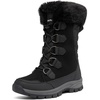image:imageDREAM PAIRS Womens Waterproof Winter Snow Boots Warm Comfortable Faux Fur Insulated NonSlip Outdoor LaceUp Florin Mid Calf BootiesBlack