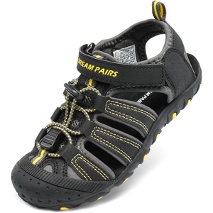 image:imageDREAM PAIRS Boys Girls ClosedToe Outdoor Summer Water Sport Sandals for ToddlerLittleBig KidBlackGreyYellow