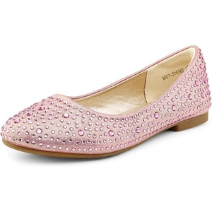 image:imageDREAM PAIRS Girls Dress Shoes Slip on Ballerina Flats for WeddingPartyPinkSuede1