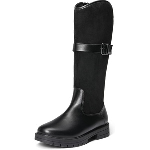 image:imageDREAM PAIRS Girls Knee High Buckle Fashion Riding Boots Little KidBig KidBlack