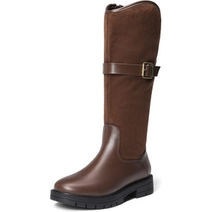 image:imageDREAM PAIRS Girls Knee High Buckle Fashion Riding Boots Little KidBig KidBrown