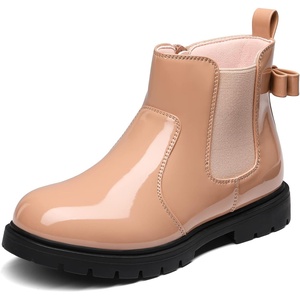 image:imageDREAM PAIRS Girls Side Zipper Chelsea Ankle Boots Little KidBig KidPinkPat