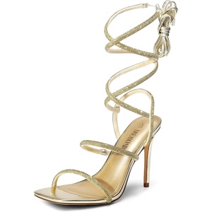 image:imageDREAM PAIRS High Heels Stilettos for Women  Strappy Gladiator Sexy Square Toe Open Toe Dressy Pumps SandalsGold