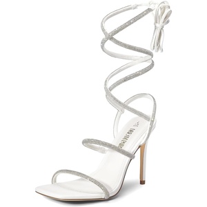 image:imageDREAM PAIRS High Heels Stilettos for Women  Strappy Gladiator Sexy Square Toe Open Toe Dressy Pumps SandalsWhite