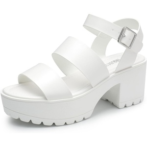 image:imageDREAM PAIRS Platform Heels for Women Lightweight Chunky Open Toe Stylish Comfortable Fisherman Sandals with Adjustable Ankle StrapWhite