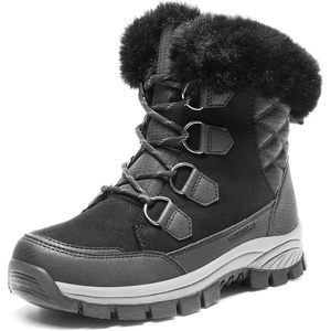 image:imageDREAM PAIRS Waterproof Snow Boots for Women Faux Fur Cozy Warm Insulated Winter Boots Lace Up MidCalf Outdoor Shoes for Walking Hiking HesperaBlack