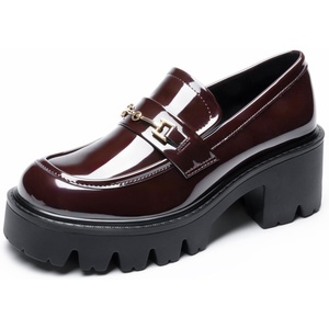 image:imageDREAM PAIRS Women Loafers Platform Chunky Heel Slip On Lug Sole Casual Dressy Office Business ShoesBrown