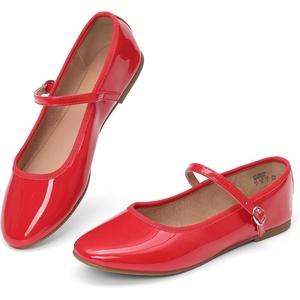 image:imageDREAM PAIRS Womens Ballet Flats Mary Jane Shoes Round Toe Comfortable Dressy Casual Slipon Work Daily Soft Flat ShoesRedpat