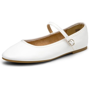 image:imageDREAM PAIRS Womens Ballet Flats Mary Jane Shoes Round Toe Comfortable Dressy Casual Slipon Work Daily Soft Flat ShoesWhitepu