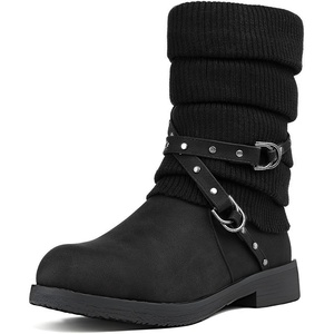 image:imageDREAM PAIRS Womens Mid Calf Fashion Winter Snow BootsBlack
