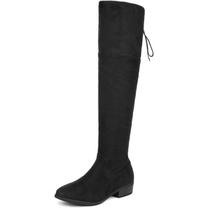 image:imageDREAM PAIRS Womens Over The Knee High Low Block Heel Riding Boots Uplace LeiBlack