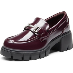 image:imageDREAM PAIRS Womens Platform Chunky LoafersBurgundypat