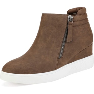 image:imageDREAM PAIRS Womens Platform Wedge Sneakers Ankle BootiesBrown