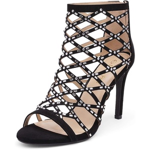 image:imageDREAM PAIRS Womens Rhinestone Ankle Strap Open Toe Stiletto Heel Sandals pump Shoes