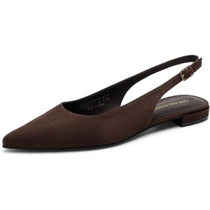 image:imageDREAM PAIRS Womens Slingback Dressy Pointed Toe Ballet Flats with Buckle Strap Low Heel Dress Flat ShoesBrown