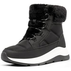 image:imageDREAM PAIRS Womens Winter Snow Boots Faux Fur Waterproof Ankle Booties Zaylee Ladies Comfortable Short Boots OutdoorBlack