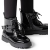 image:imageDREAM PAIRS Boys Girls Ankle Boots Laceup with Buckle Strap Combat boot for ToddlerLittle KidBig KidsAll Black
