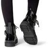 image:imageDREAM PAIRS Boys Girls Ankle Boots Laceup with Buckle Strap Combat boot for ToddlerLittle KidBig KidsAll Black
