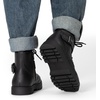 image:imageDREAM PAIRS Boys Girls Ankle Boots Laceup with Buckle Strap Combat boot for ToddlerLittle KidBig KidsBlack