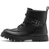 image:imageDREAM PAIRS Boys Girls Ankle Boots Laceup with Buckle Strap Combat boot for ToddlerLittle KidBig KidsBlack