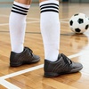 image:imageDREAM PAIRS Boys Girls Indoor Turf Soccer Cleats Lace Up Athletic Youth Futsal Football Casual Shoes for LittleBig KidBlackDark Grey