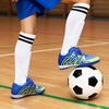 image:imageDREAM PAIRS Boys Girls Indoor Turf Soccer Cleats Lace Up Athletic Youth Futsal Football Casual Shoes for LittleBig KidRoyal BlueNeon Green