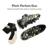 image:imageDREAM PAIRS Boys Girls Soccer Cleats Kids Firm Ground Football Shoes for LittleBig Kid with Soccer SocksBlackNeon GreenGrey