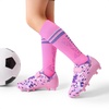 image:imageDREAM PAIRS Boys Girls Soccer Cleats Kids Firm Ground Football Shoes for LittleBig Kid with Soccer SocksPinkPurpleWhite