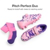 image:imageDREAM PAIRS Boys Girls Soccer Cleats Kids Firm Ground Football Shoes for LittleBig Kid with Soccer SocksPinkPurpleWhite