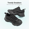 image:imageDREAM PAIRS Kids Girls Sneakers Jelly Sole Lace up Shoes Lightweight Walking Shoes for Girls BoysAll Black