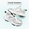 image:imageDREAM PAIRS Kids Girls Sneakers Jelly Sole Lace up Shoes Lightweight Walking Shoes for Girls BoysSilver
