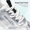 image:imageDREAM PAIRS Kids Girls Sneakers Jelly Sole Lace up Shoes Lightweight Walking Shoes for Girls BoysSilver