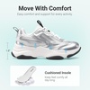 image:imageDREAM PAIRS Kids Girls Sneakers Jelly Sole Lace up Shoes Lightweight Walking Shoes for Girls BoysSilver
