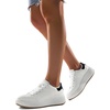 image:imageDREAM PAIRS Women Platform Chunky Lightweight Comfortable Casual Faux Leather Lace Up Dee Walking Fashion SneakersWhiteBlack
